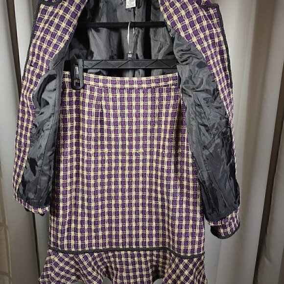 J.P.C. Purple/Gold Blazer And Skirt Size 12 - Picture 5 of 13